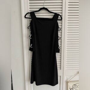 Size Small Black Dress with Rhinestone 3/4 sleeves